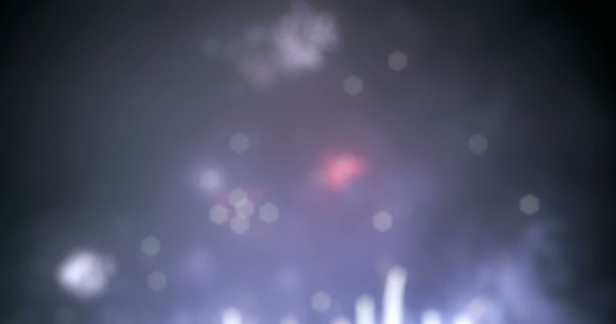 Blurred fairy lights from fireworks background.