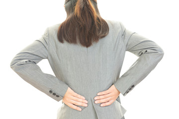 腰痛を訴える女性