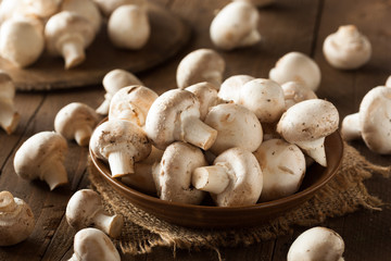 Raw Organic White Mushrooms