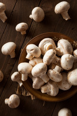 Raw Organic White Mushrooms