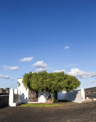 Small  chapel in rural area of La Geria in Lanzarote