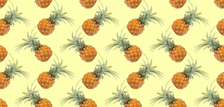 Tropical background with pineapples