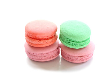 macaroons on white.