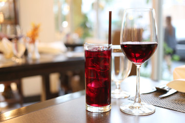 Wine and grape juice.