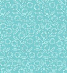 Seamless blue floral pattern