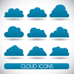 Cloud computing design, vector illustration.
