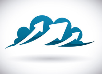 Cloud computing design, vector illustration.
