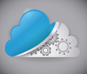 Cloud computing design, vector illustration.