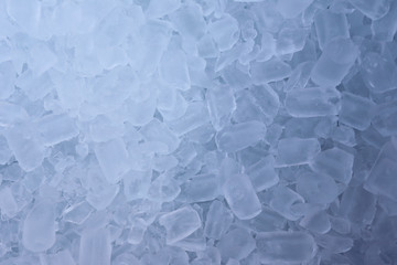 Ice for drinks.