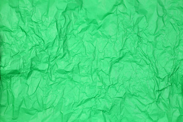 Crumpled green paper texture