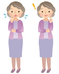 高齢者女性　シニア　表情　ポーズ