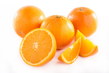 fresh orange isolated on white