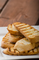 Garlic toast, mini baguettes, fresh and fragrant