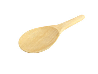 ladle wood isolated on white background.