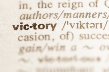 Dictionary definition of word victory