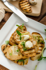Garlic toast toasted panini