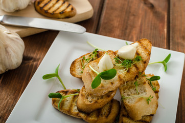 Garlic toast toasted panini