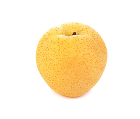 Yellow pear isolated on a white