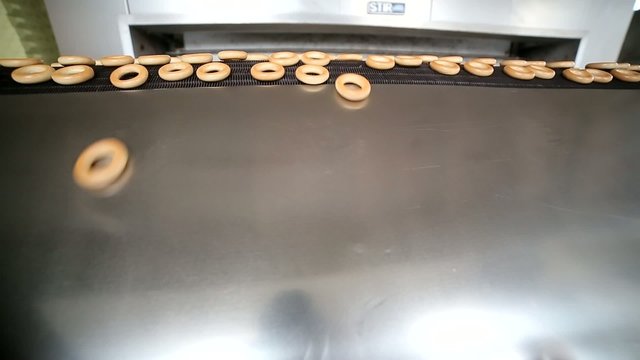 Bagels on the conveyor