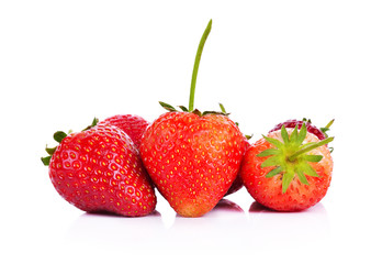 strawberries isolated on a white background