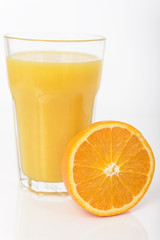 Orange juice isolated on white background