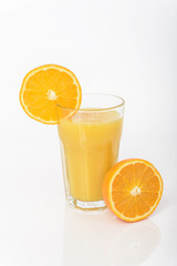 Orange juice isolated on white background