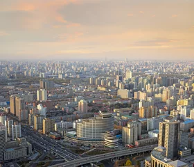 Fototapeten Peking-Sonnenuntergang-Stadtbild © SJ Travel Footage