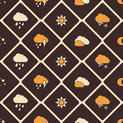 seamless texture with weather icons