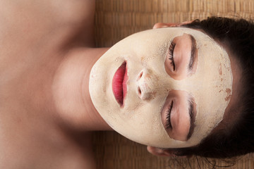 Naklejka premium Indian woman with face mask