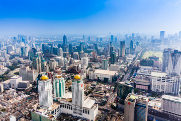 Obraz premium City town, View Point on top of building, Bangkok, Thailand. Cit