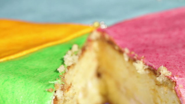 Multi-colored cake