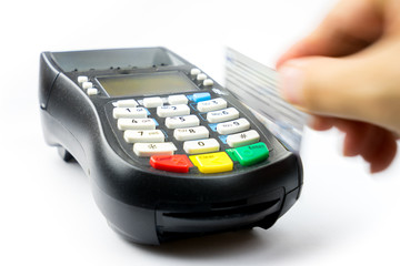 Credit card machine for payment and shopping