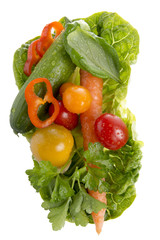 Salatzutaten, Tomaten, Paprika, Snackgurke