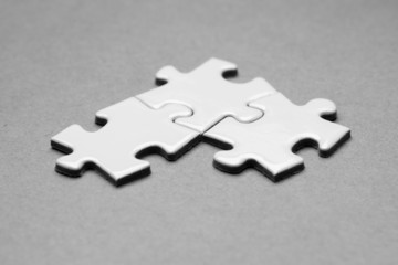 Obraz premium Business success team in jigsaw