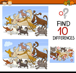 finding differences game cartoon