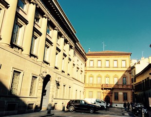 Naklejka premium Milano, piazza Belgioioso - casa di Alessandro Manzoni