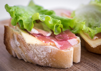 Two fresh sandwiches