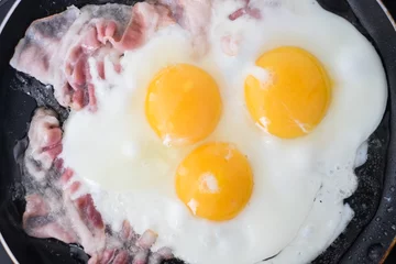 Wall murals Fried eggs Fried eggs whit bacon