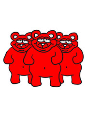 3 funny gummy bears friends Team