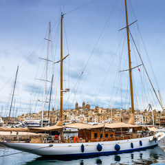 Obraz premium Bateau à Vittoriosa, Malte