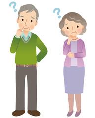 高齢者男女　夫婦　シニア　疑問