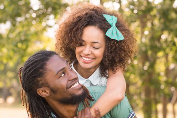 Cute couple in the park