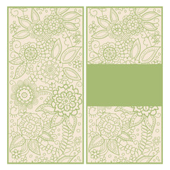 Obraz premium Card. Vegetative ornament.
