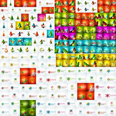 Mega collection of Christmas abstract backgrounds