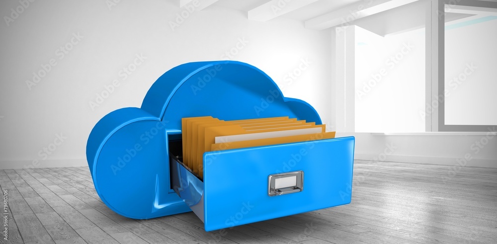Aufkleber Composite image of cloud computing drawer