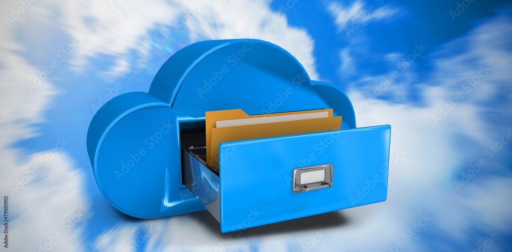 Aufkleber Composite image of cloud computing drawer