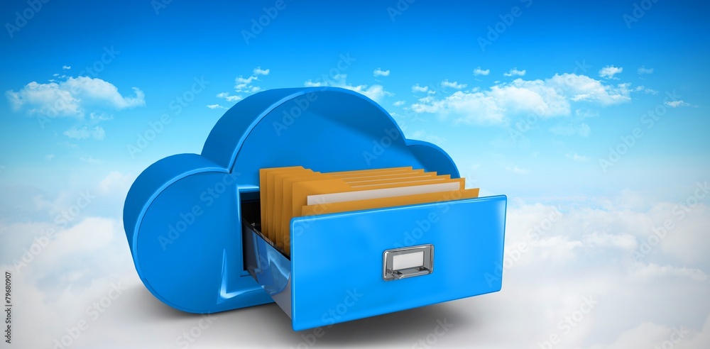 Aufkleber Composite image of cloud computing drawer