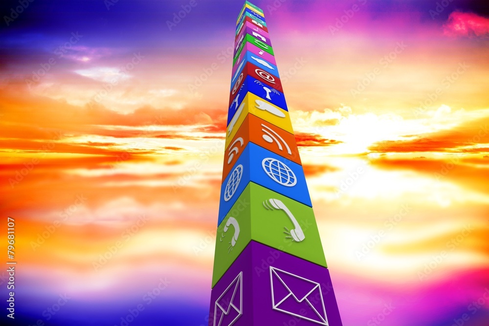 Poster Composite image of row of apps