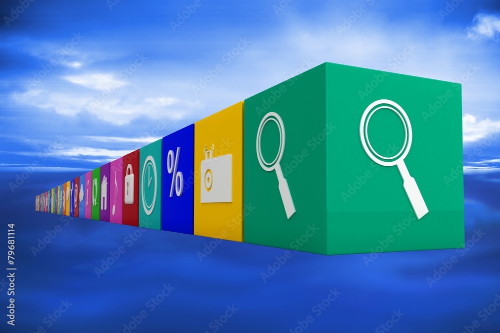 Poster Composite image of row of apps