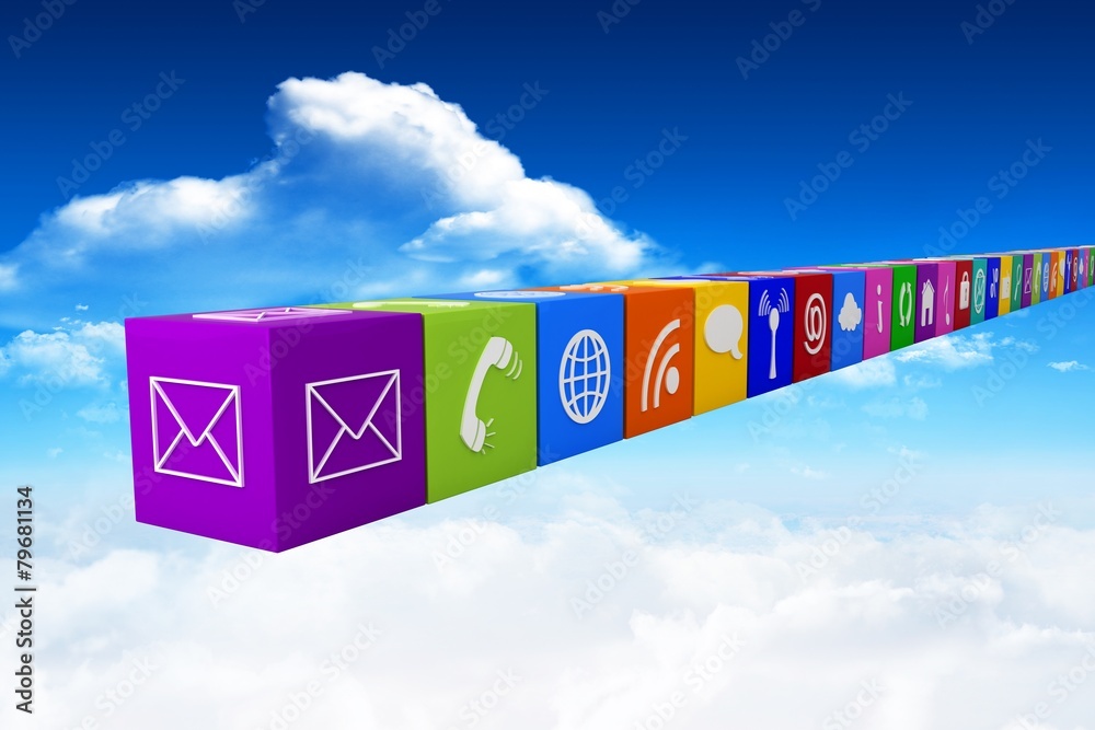 Poster Composite image of row of apps